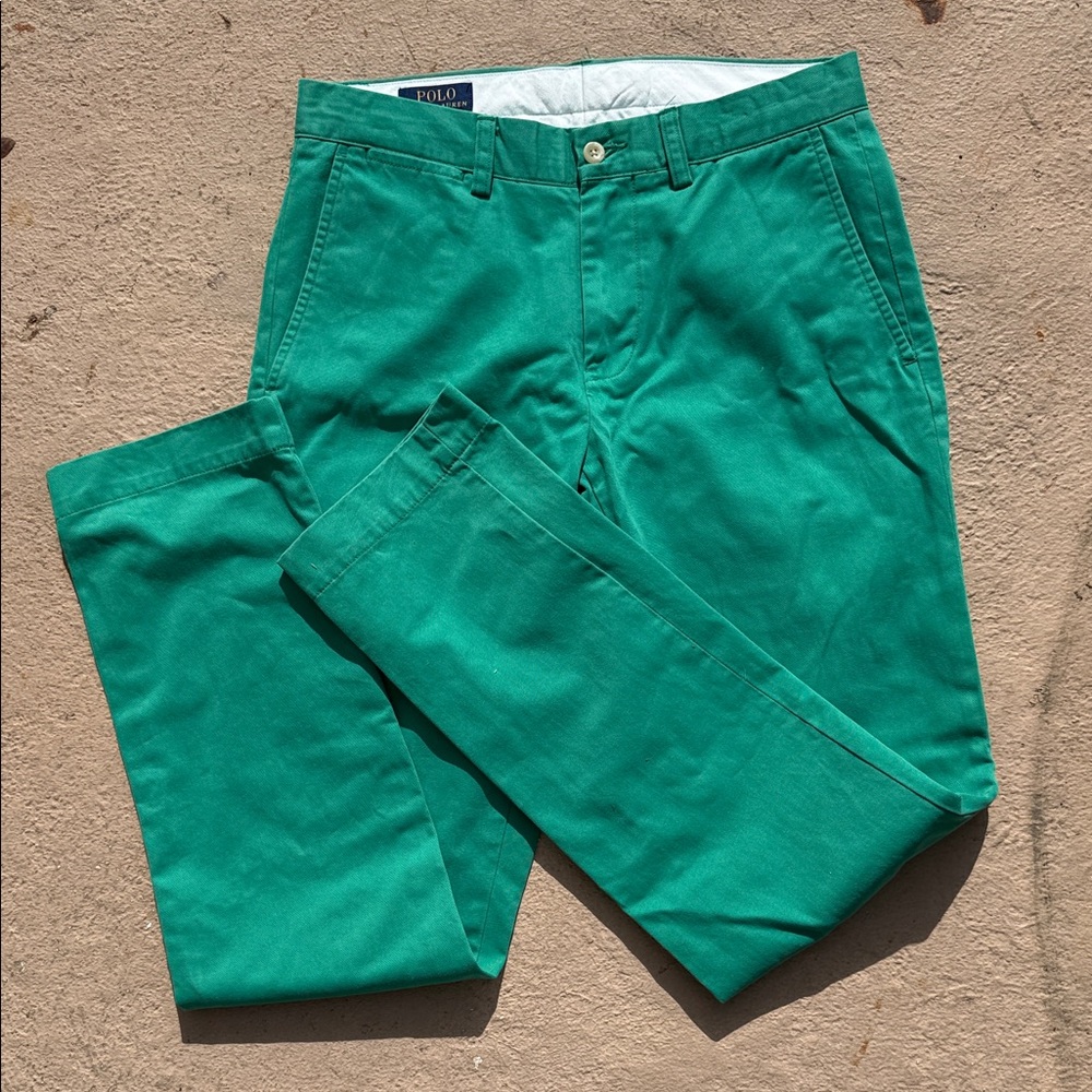 Polo by Ralph Lauren Men's Vibrant Green Chinos
